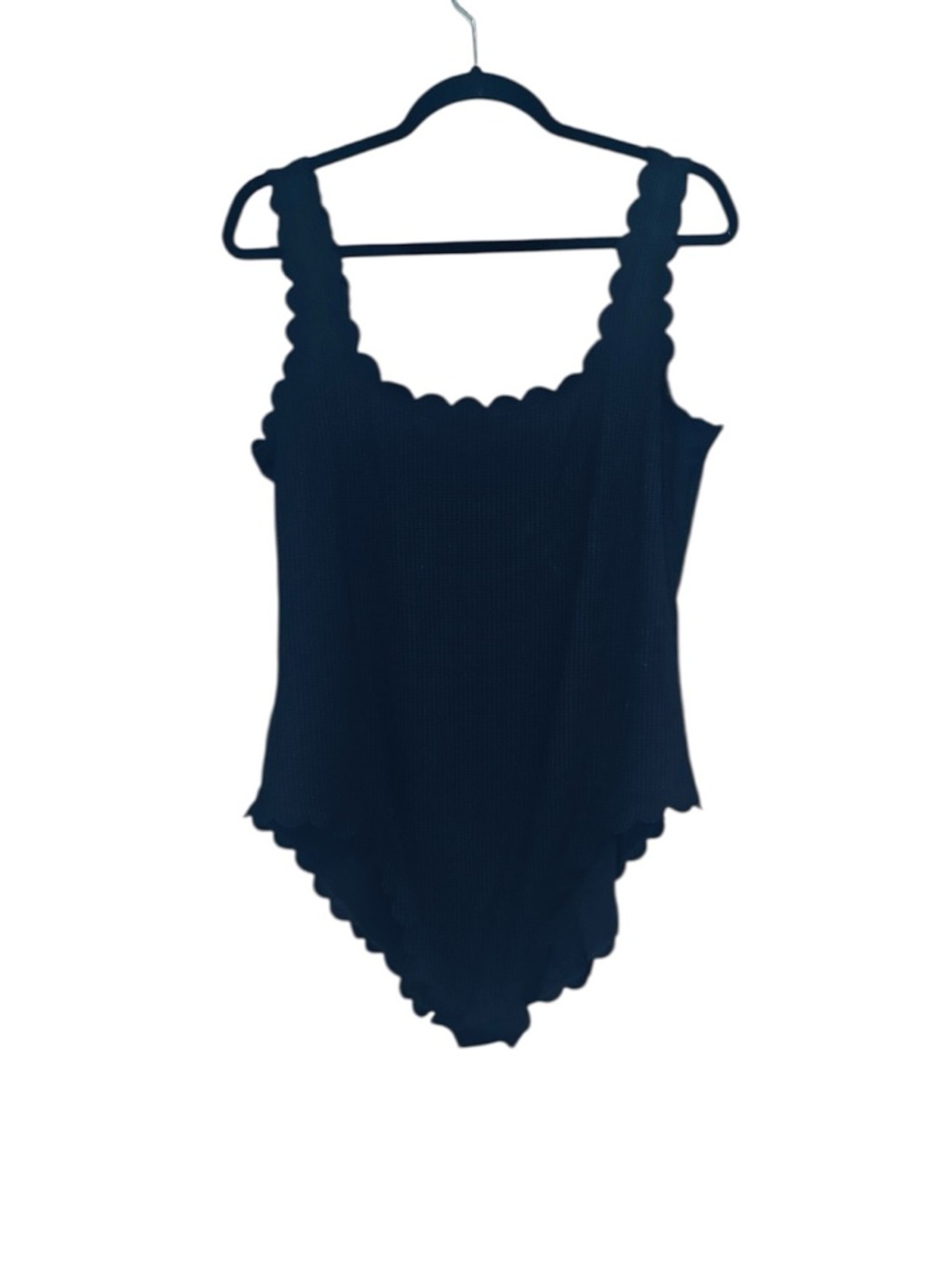 💚 Aerie Black Scalloped Edge 1pc Swimsuit , Size XXL